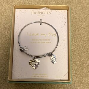 Footnotes Silver Dog Lover Bracelet